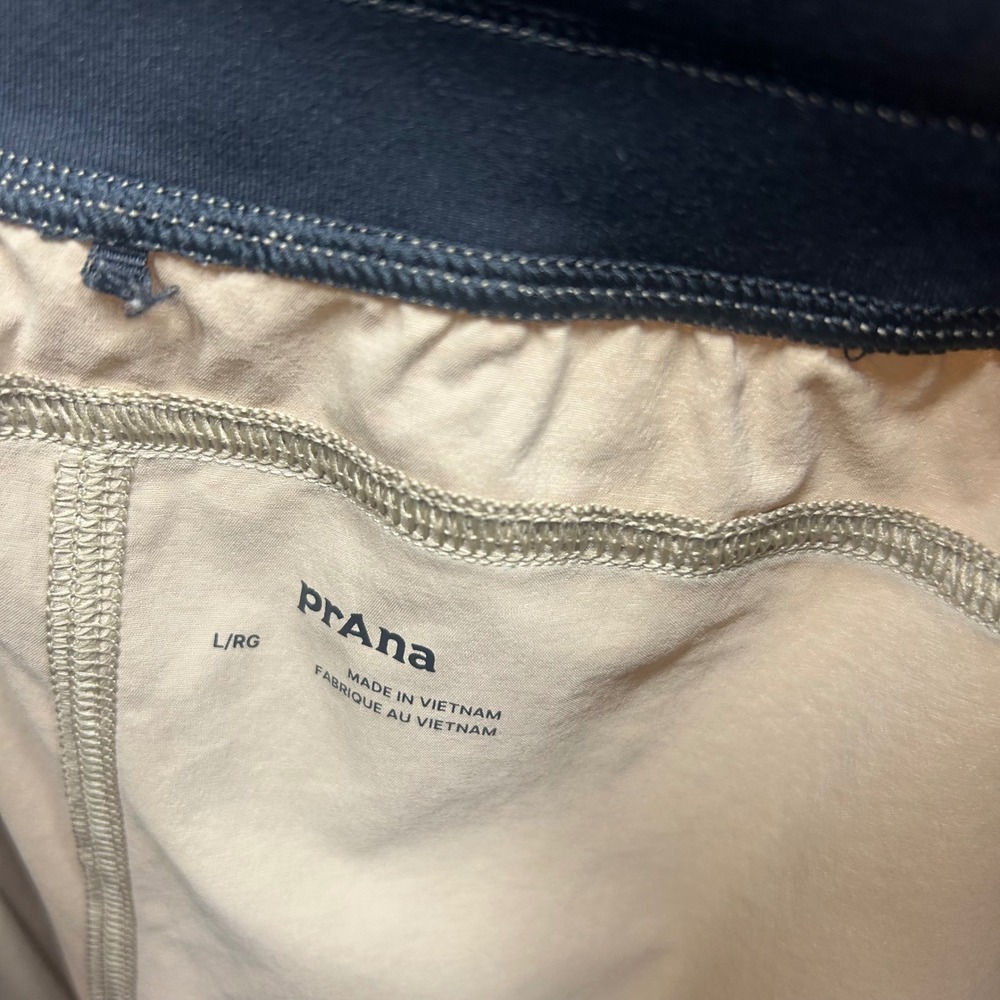 Prana Koen Mid Rise Wide Leg Pants Tan Khaki Hiking Outdoor Large hiking - Picture 8 of 11